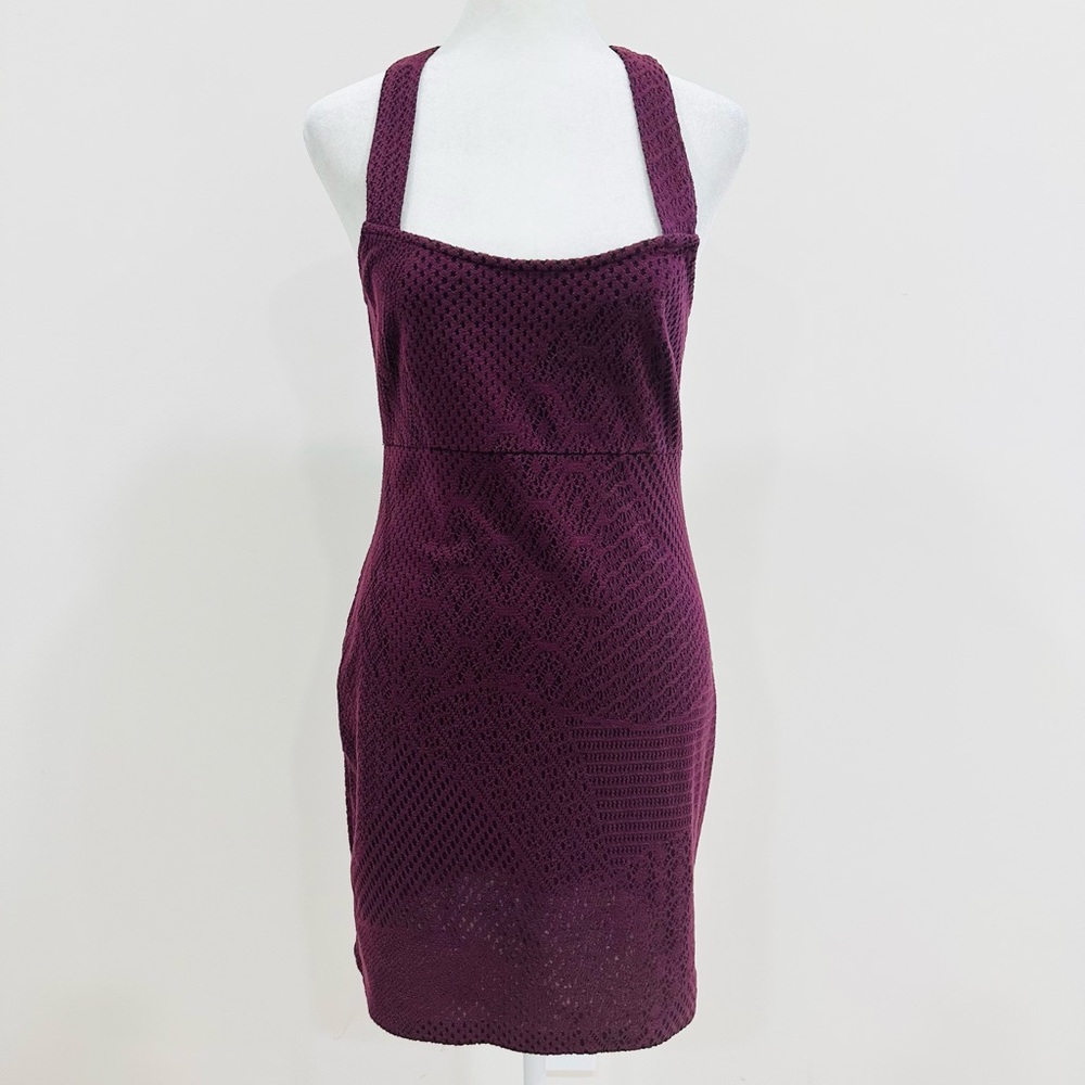 Free People Purple Knit‎ Mini Dress Womens Size SP